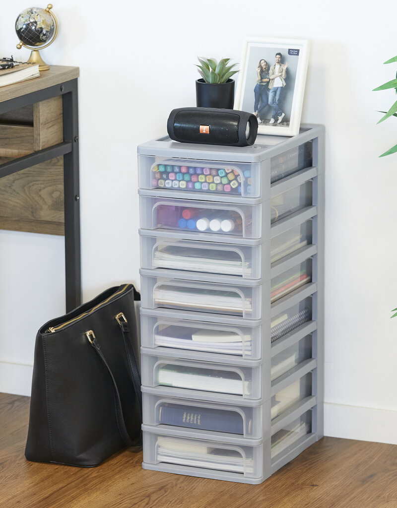 IRIS Organizer Chest - 8 lades - OCH-2080 - Grey