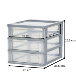 IRIS Organizer Chest - 3 drawers - OCH-2030 - Grey