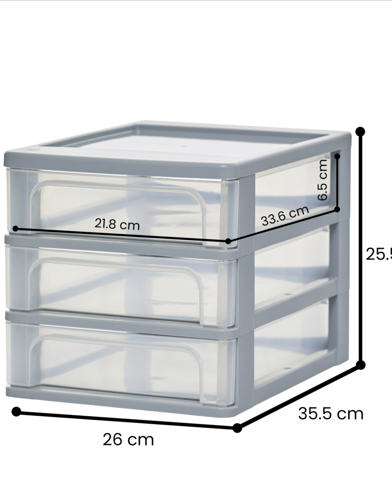 IRIS Organizer Chest - 3 drawers - OCH-2030 - Grey