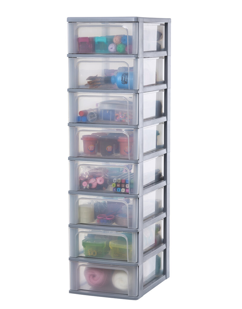 IRIS Organizer Chest - 8 drawers - OCH-2008 - Grey