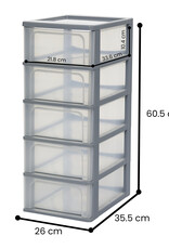 IRIS Design Organizer Chest - 5 lades - DDOCH-2005 - Grey