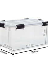 IRIS New Air Tight Box - 50 liter  - set van 4 - DDAT-L - Transparant