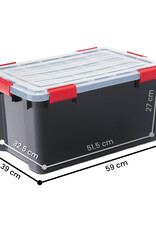 IRIS New Air Tight Box - 50 liters - set of 4 - DDAT-L - Black
