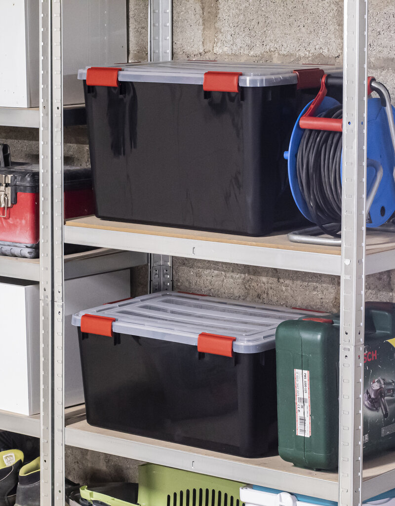 IRIS New Air Tight Box - 50 liter  - set van 4 - DDAT-L - Black