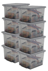 IRIS Useful Storage Box - 10 liters - set of 8 - DDUSB-S - Grey