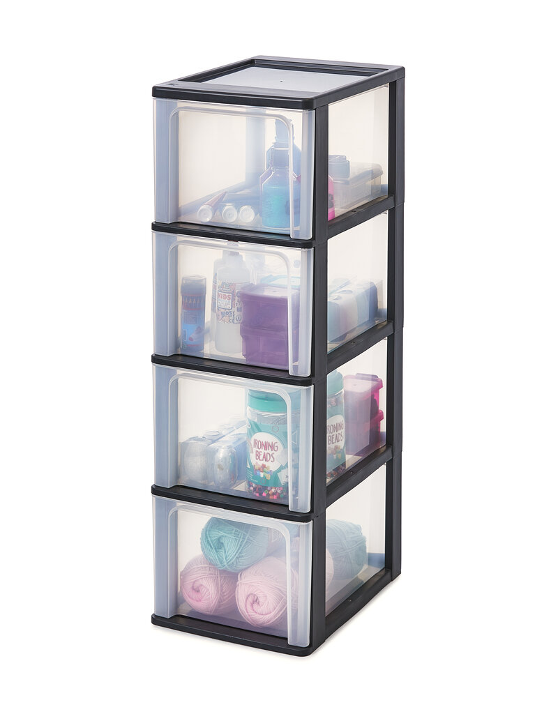 IRIS Organizer Chest - 4 lades - OCH-2400 - Black
