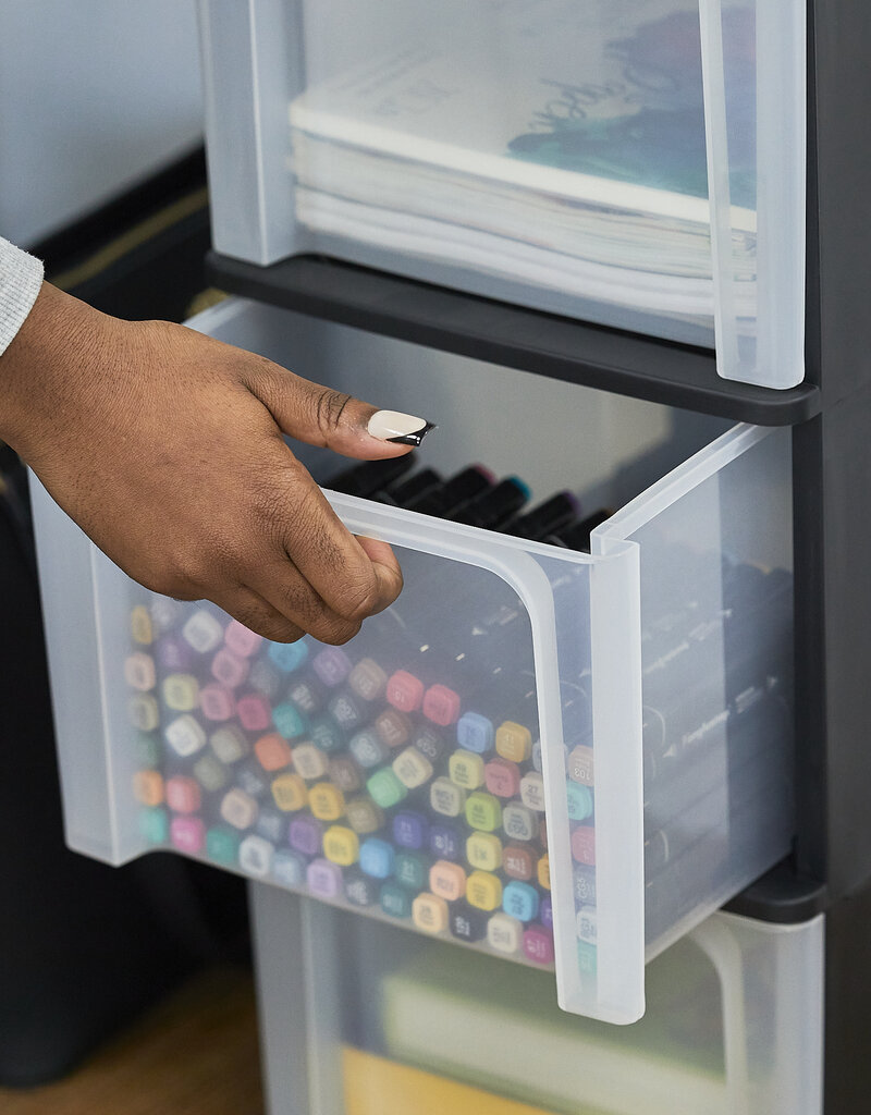 IRIS Organizer Chest - 4 drawers - OCH-2400 - Black