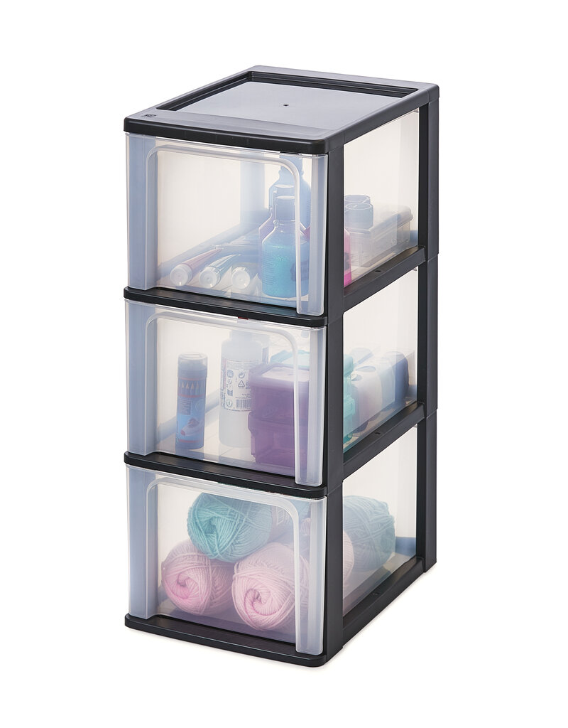 IRIS Organizer Chest - 3 drawers - OCH-2300 - Black