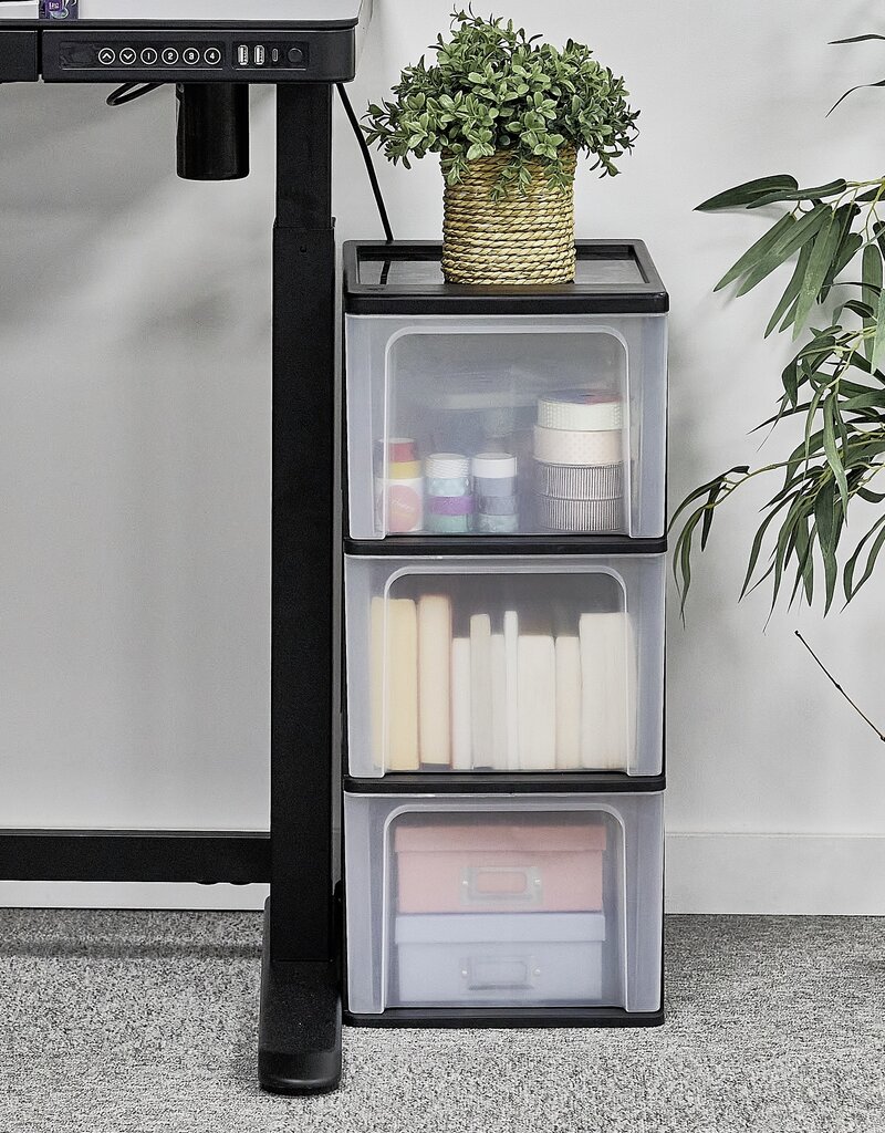 IRIS Organizer Chest - 3 drawers - OCH-2300 - Black