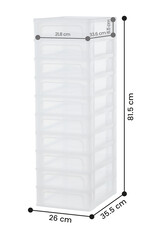 IRIS Organizer Chest - 10 drawers - OCH-2100 - White