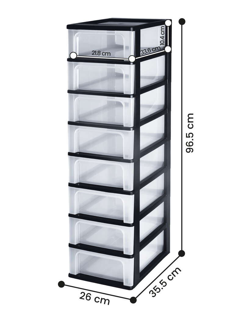 IRIS Organizer Chest - drawer - 8 drawers - M