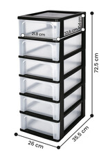 IRIS Organizer Chest - 6 drawers - OCH-2006 - Black