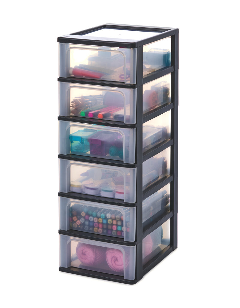 IRIS Organizer Chest - 6 drawers - OCH-2006 - Black