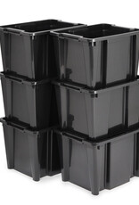 IRIS Handy Box- 15 liters - set of 6 - HB-15 - Black