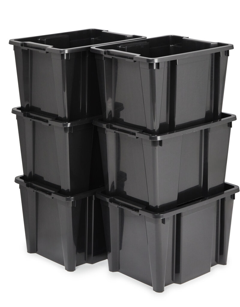 IRIS Handy Box- 15  liter - set van 6 - HB-15 - Black