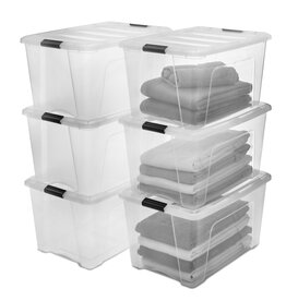 IRIS Design New Top Box - 45 liter - Set van 6 - DDNTB-45 - Transparant