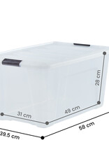 IRIS Design New Top Box - 45 liters - Set of 6 - DDNTB-45 - Transparent