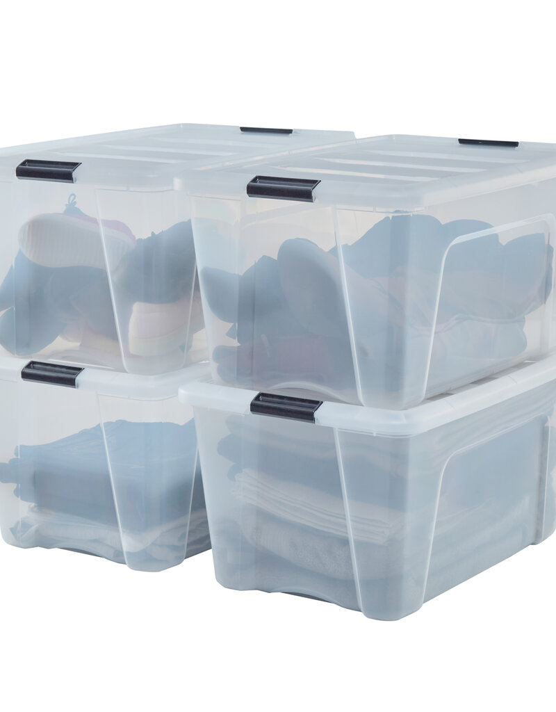 IRIS Design New Top Box - 45 liters - Set of 4 - DDNTB-45 - Transparent