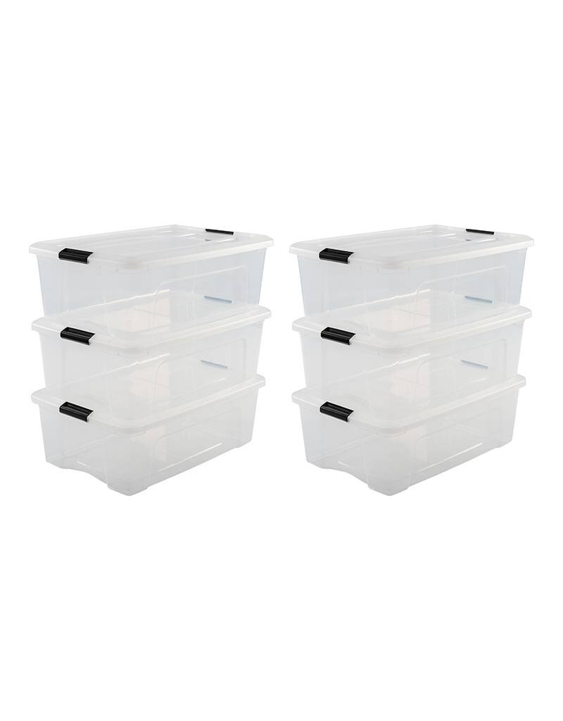 IRIS Design New Top Box - 30 liters - Set of 6 - DDNTB-30 - Transparent