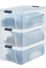 IRIS Design New Top Box - 30 liter - Set van 3 - DDNTB-30 - Transparant