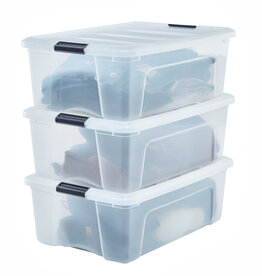 IRIS Design New Top Box - 30 liters - Set of 3 - DDNTB-30 - Transparent