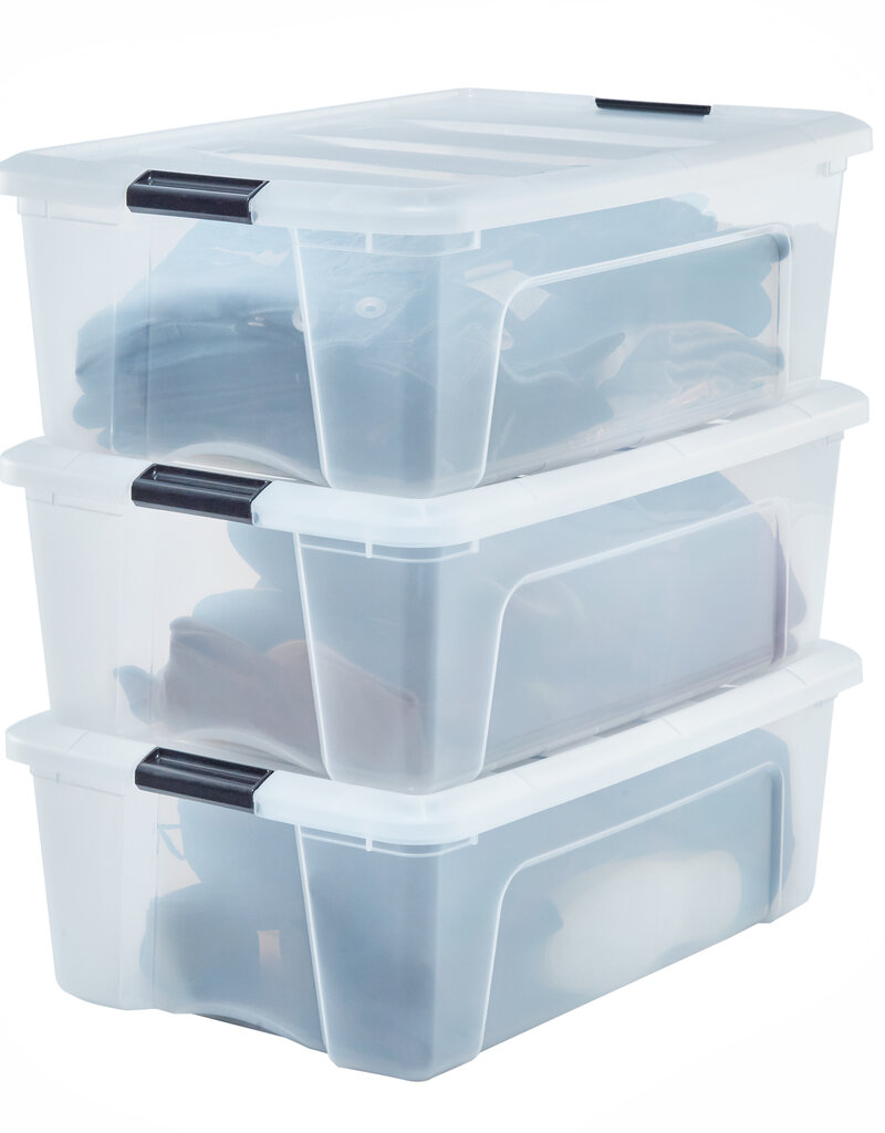 IRIS Design New Top Box - 30 liters - Set of 3 - DDNTB-30 - Transparent