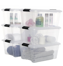 IRIS Design New Top Box - 15 liters - Set of 6 - DDNTB-15 - Transparent