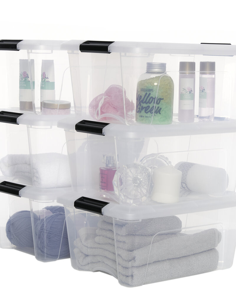 IRIS Design New Top Box - 15 liters - Set of 6 - DDNTB-15 - Transparent