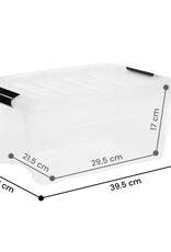IRIS Design New Top Box - 15 liter - Set van 3 - DDNTB-15 - Transparant
