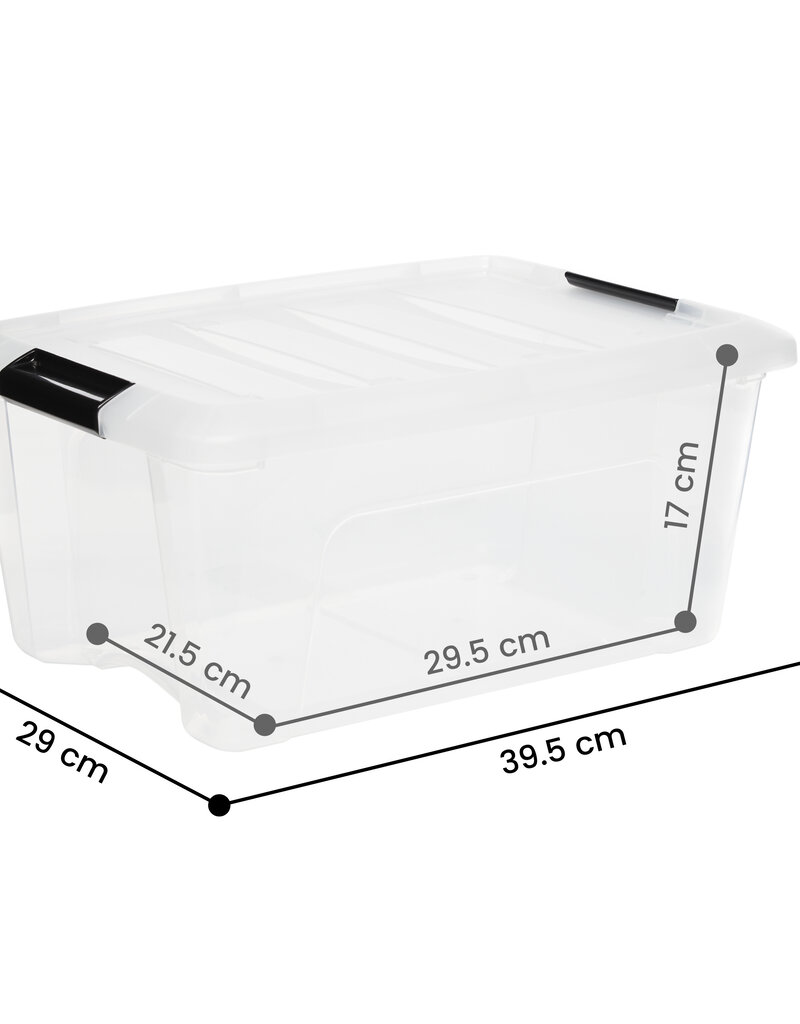 IRIS Design New Top Box - 15 liters - Set of 3 - DDNTB-15 - Transparent