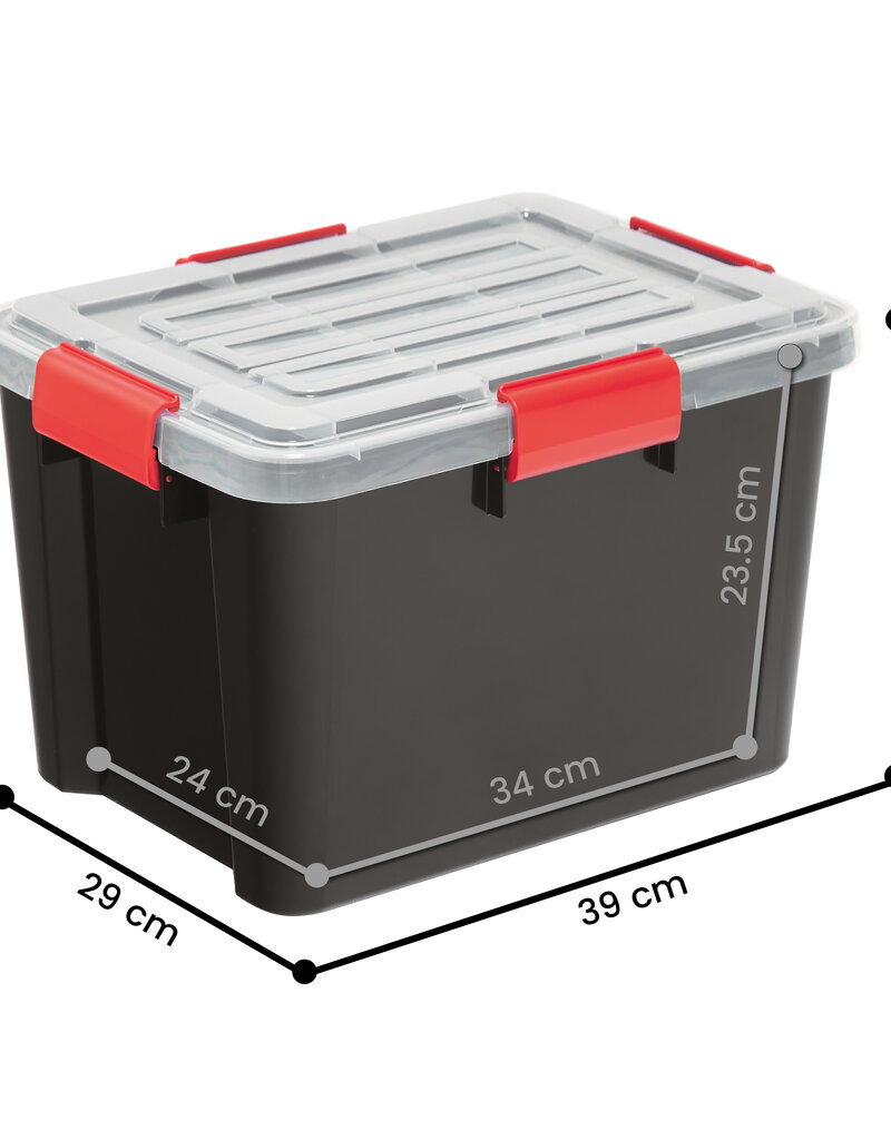 IRIS New Air Tight Box - 20 liters - set of 3 - DDAT-SD - Black