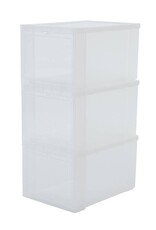 IRIS Drop Front Shoebox - maat S - set van 3 - EUDF-S - Transparant