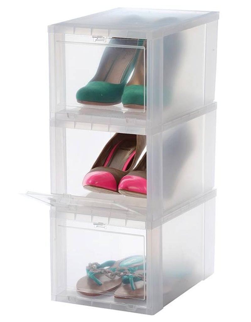 IRIS Drop Front Shoebox - maat S - set van 3 - EUDF-S - Transparant