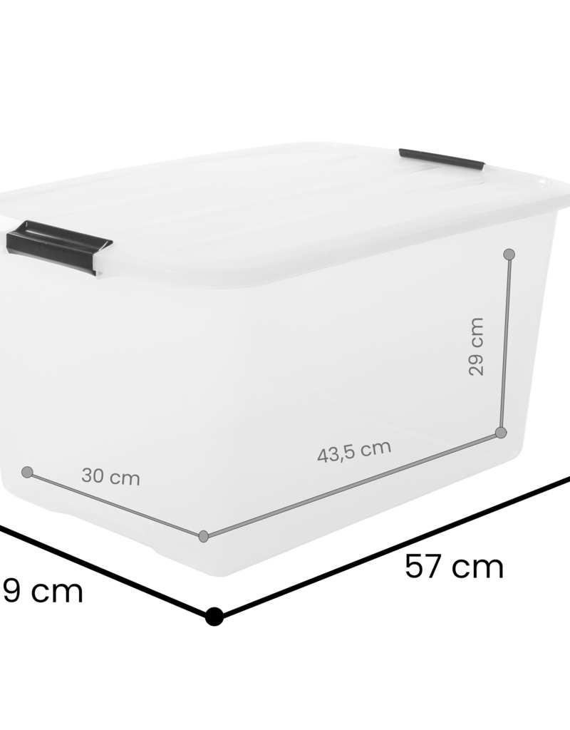 IRIS Top Box - 45 liter - set van 4 - TB-45 - Transparant