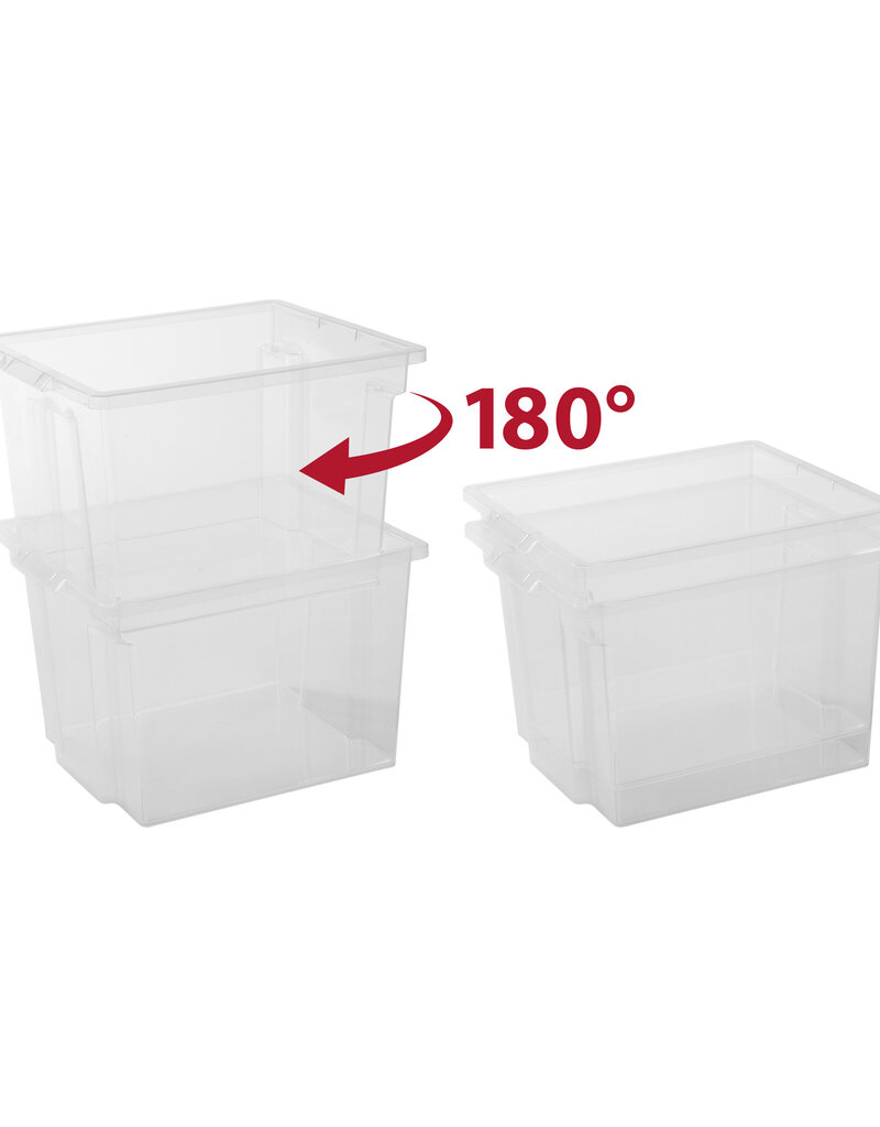 IRIS Useful Storage Box - 30 liters - set of 6 - USB-M - Transparent