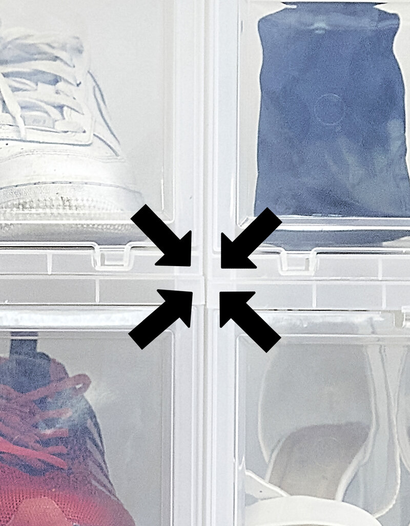 IRIS Drop Front Shoebox - maat S - set van 3 - EUDF-S - Transparant