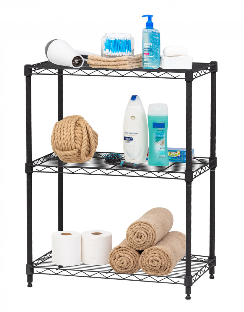 IRIS #Metal Rack 600 3-Tier Black MR-NS3-B