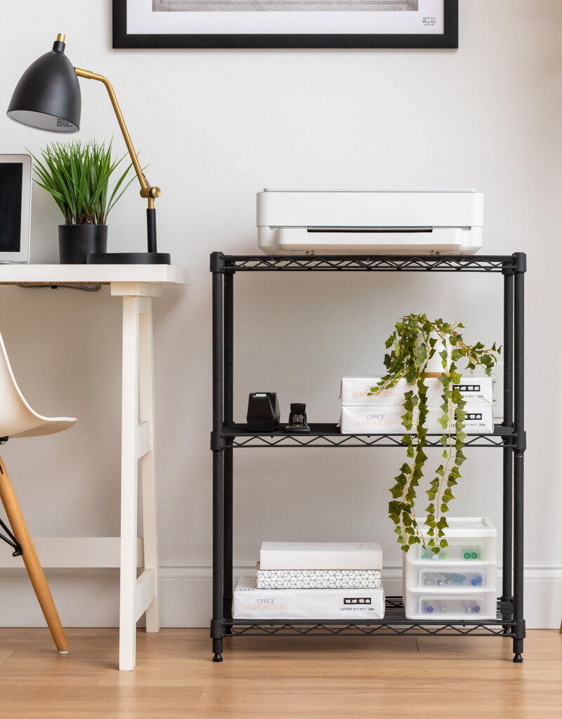 IRIS #Metal Rack 600 3-Tier Black MR-NS3-B