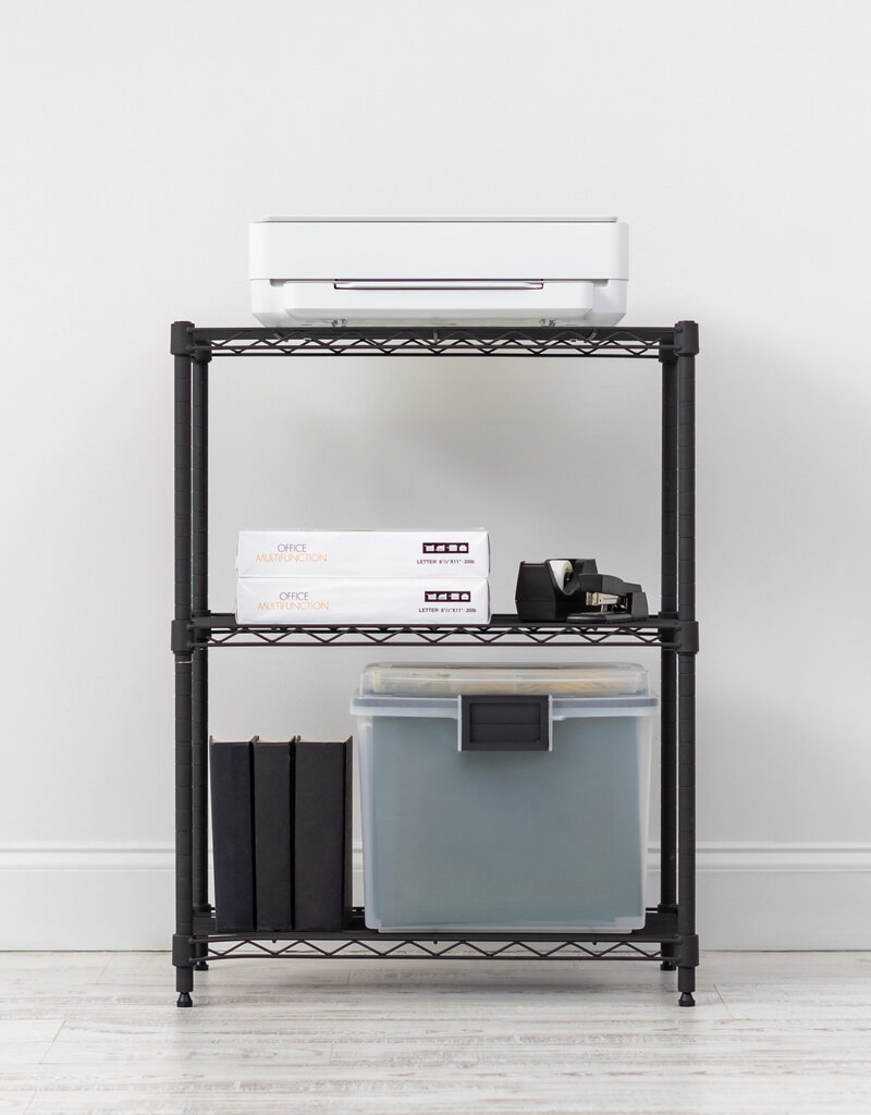 IRIS #Metal Rack 600 3-Tier Black MR-NS3-B