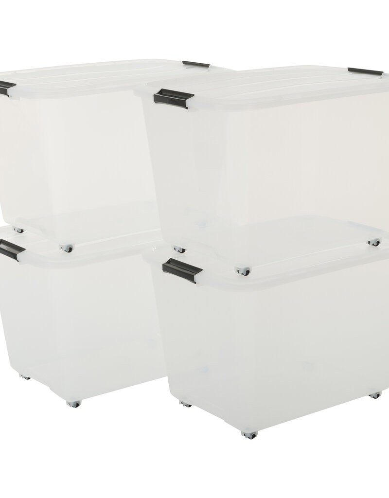 IRIS Rollerbox - 60 liter - set van 4 - TBR-60 - Transparant