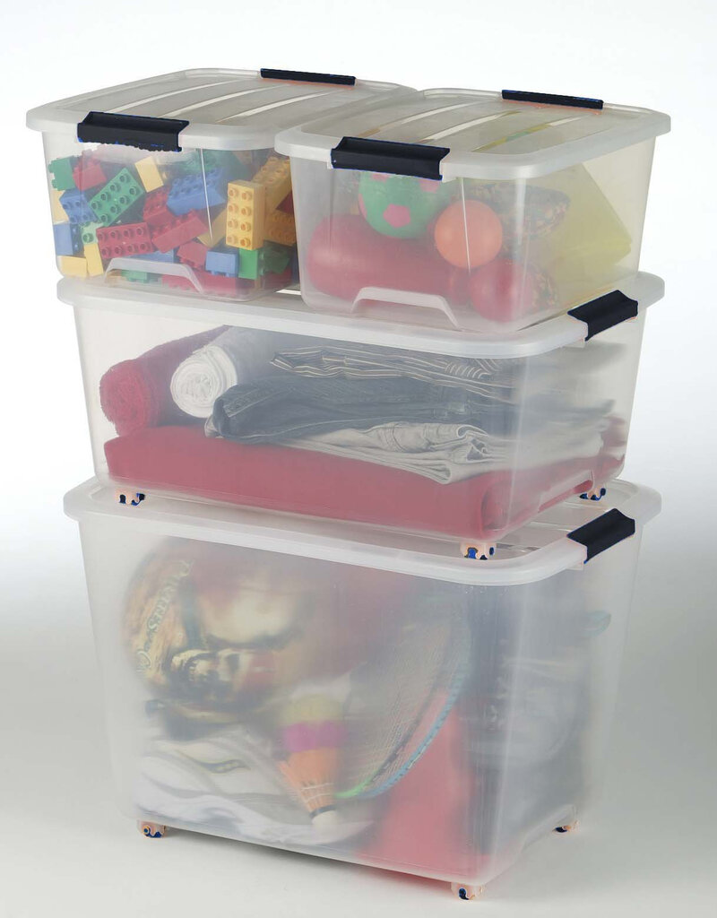 IRIS Rollerbox - 60 liter - set van 4 - TBR-60 - Transparant