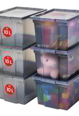 IRIS Useful Storage Box - 10 liter - set van 6 - USB-S - Grey