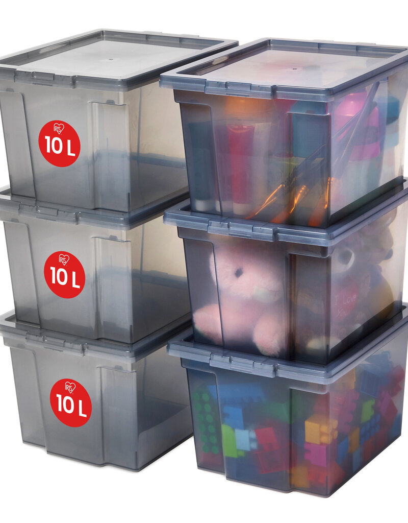 IRIS Useful Storage Box - 10 liters - set of 6 - USB-S - Grey