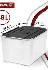 IRIS Wing Lid Box - 48 liter - set van 4 - CWL-48 - Transparant