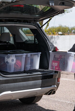 IRIS Wing Lid Box - 48 liter - set van 4 - CWL-48 - Transparant