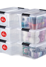 IRIS New Top Box - 15 liters - set of 6 - NTB-15 - Transparent