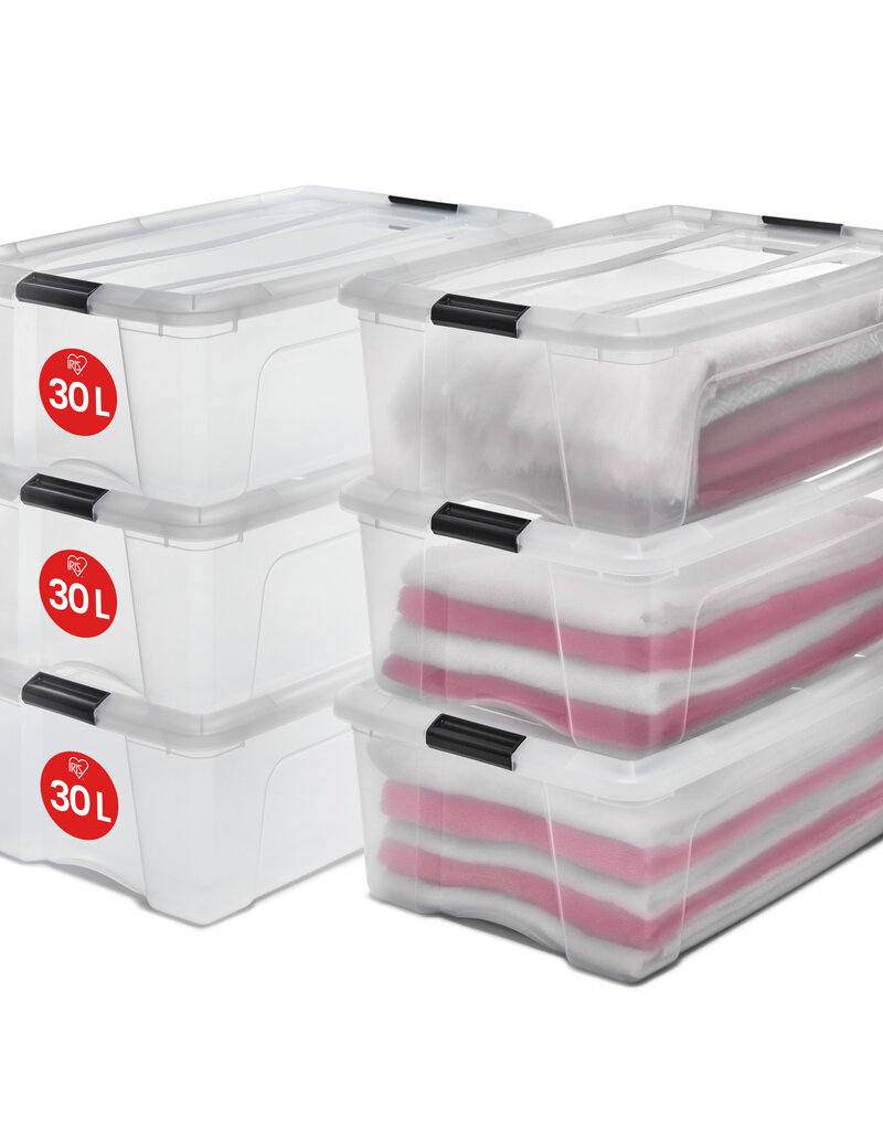 IRIS New Top Box - 30L - set of 6 - Transparent