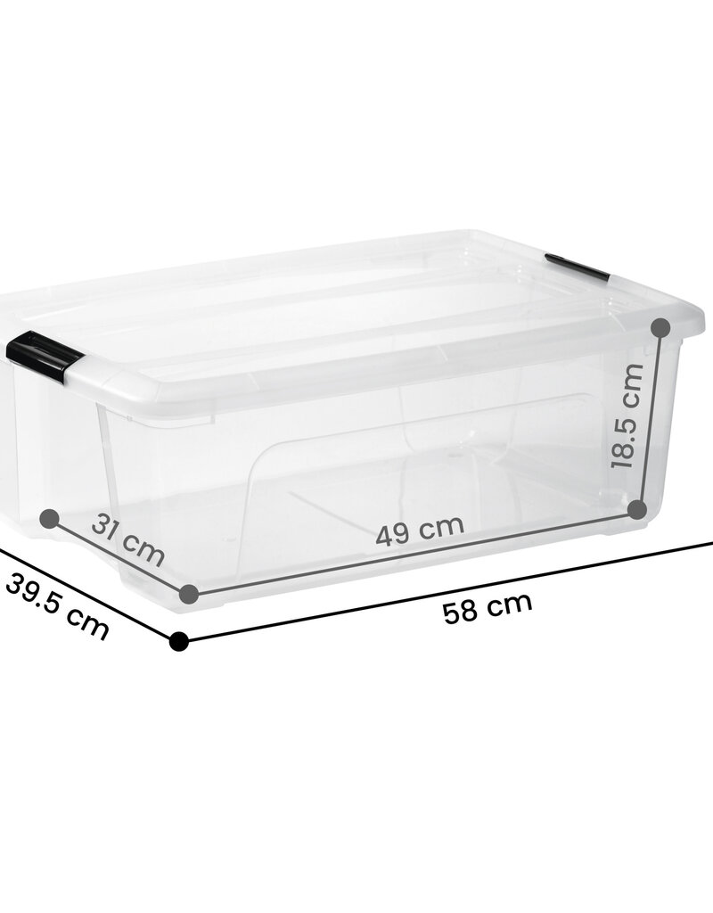 IRIS New Top Box - 30L - set van 6 - Transparant
