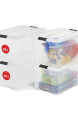 IRIS New Top Box - 45L - set of 4 - Transparent