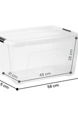 IRIS New Top Box - 45L - set of 4 - Transparent
